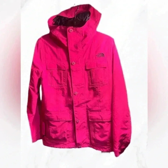 The North Face “hyvent” pink nylon polyester fill winter parka jacket M - Picture 2 of 10